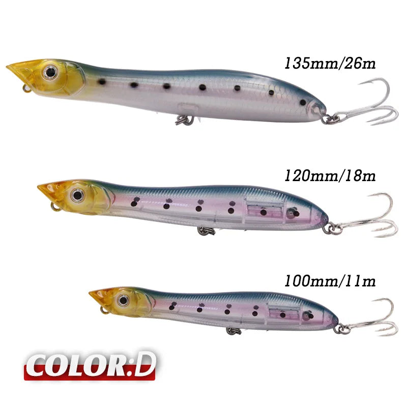 TacklePRO PO09 Popper – Serpent de Surface 100/120/135mm
