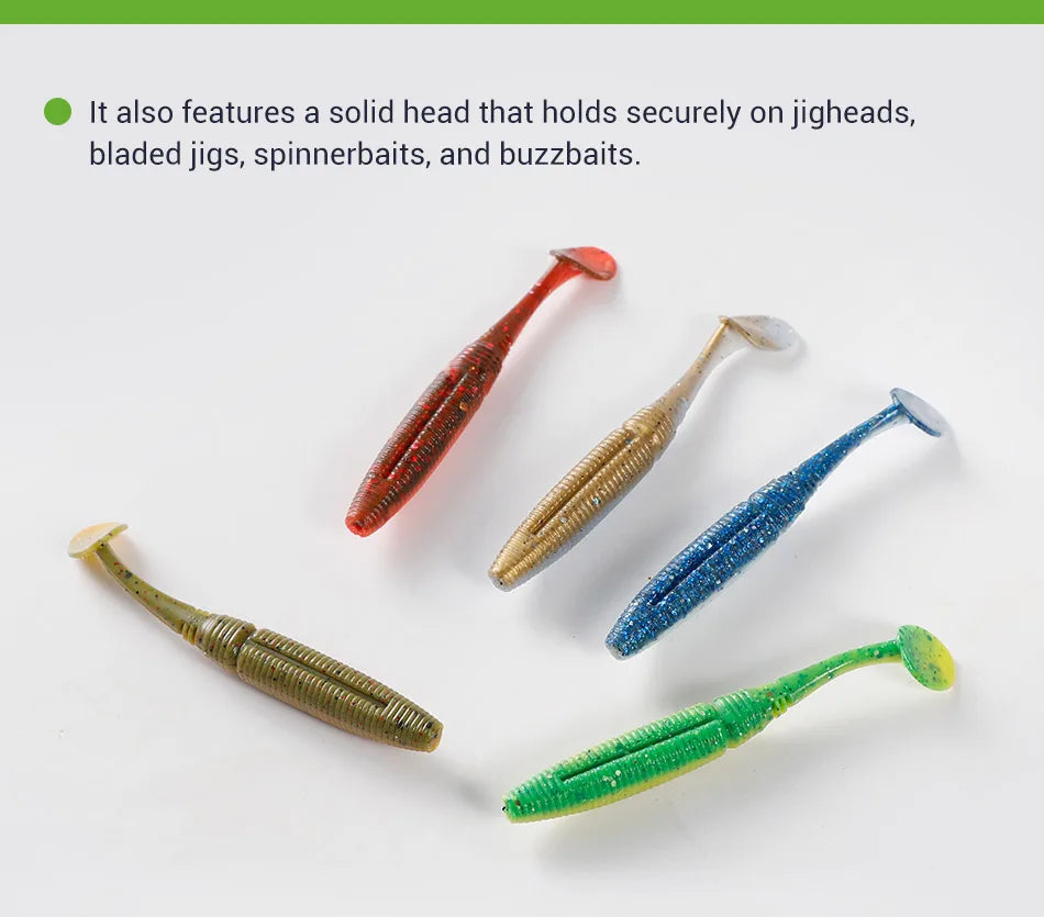 Bassland Soft Lure 75mm 4g Paddle Tail Drive Shad Double Color Artificial Wobblers Bass Pike Leurre Souple