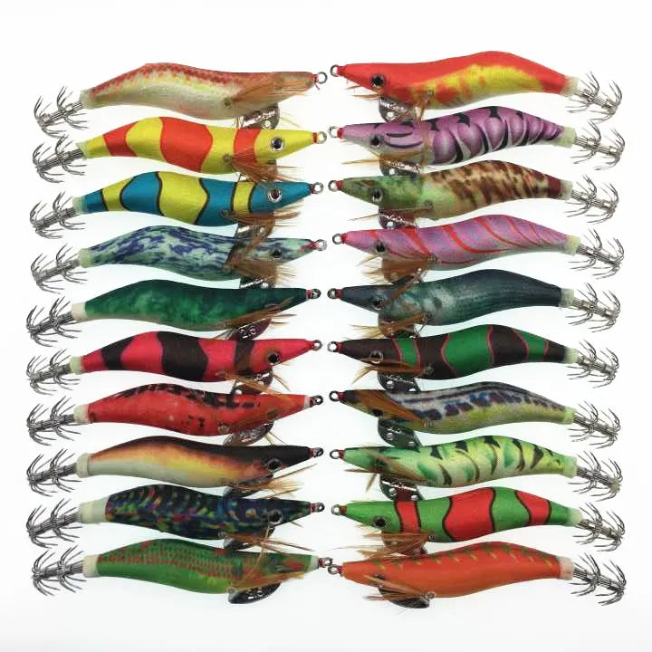 10Pcs New Arrival Fishing Lure Luminous Squid Baits 2.5# 3.5# Fake Lures Squid Hook Squid jigs Pesca Fishing Tackle Octopus Bait