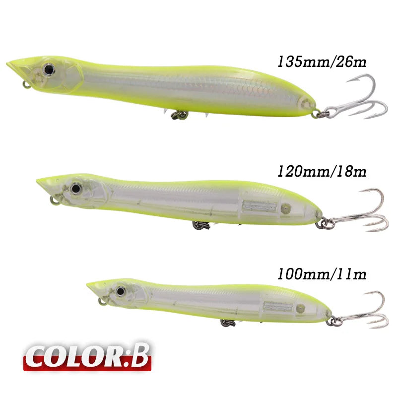 TacklePRO PO09 Popper – Serpent de Surface 100/120/135mm