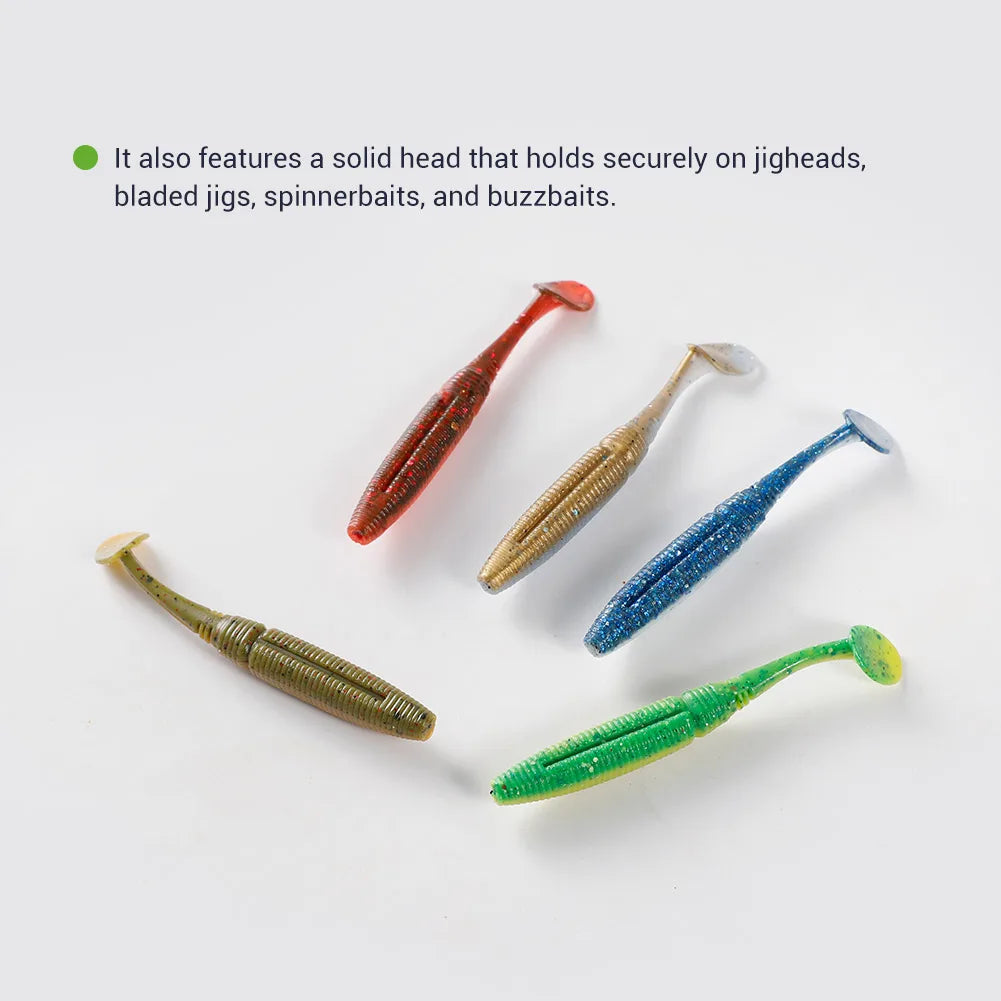 Bassland Soft Lure 75mm 4g Paddle Tail Drive Shad Double Color Artificial Wobblers Bass Pike Leurre Souple