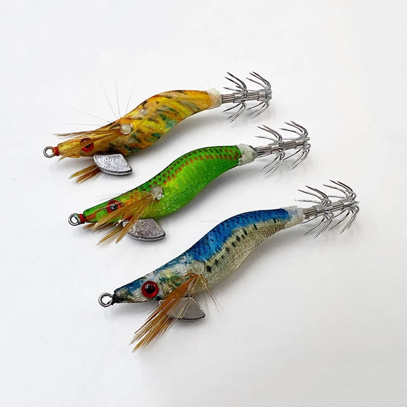 1/5pcs Aggie Squid Jig Lure Luminous Webfoot Octopus Egi Pattern Squid Shrimp Baits Cuttlefish Egi Fishing Lure Squid Hooks에기