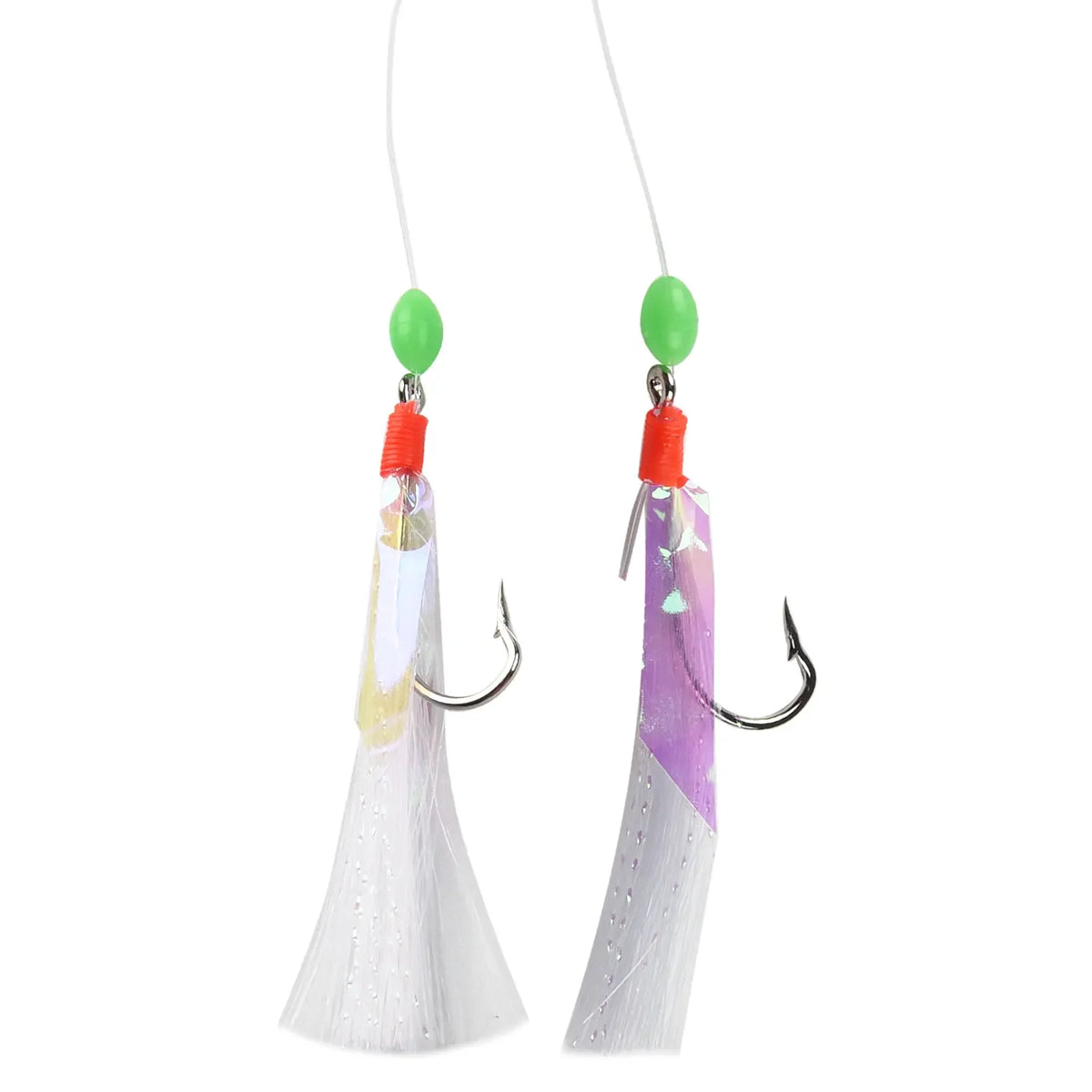 5pcs/Pack Sabiki Soft Fishing Lure Rigs Bait Jigs Lure Feather Lure Herring Bait Tackle For Mackerel Deep Sea Fishing Equipment