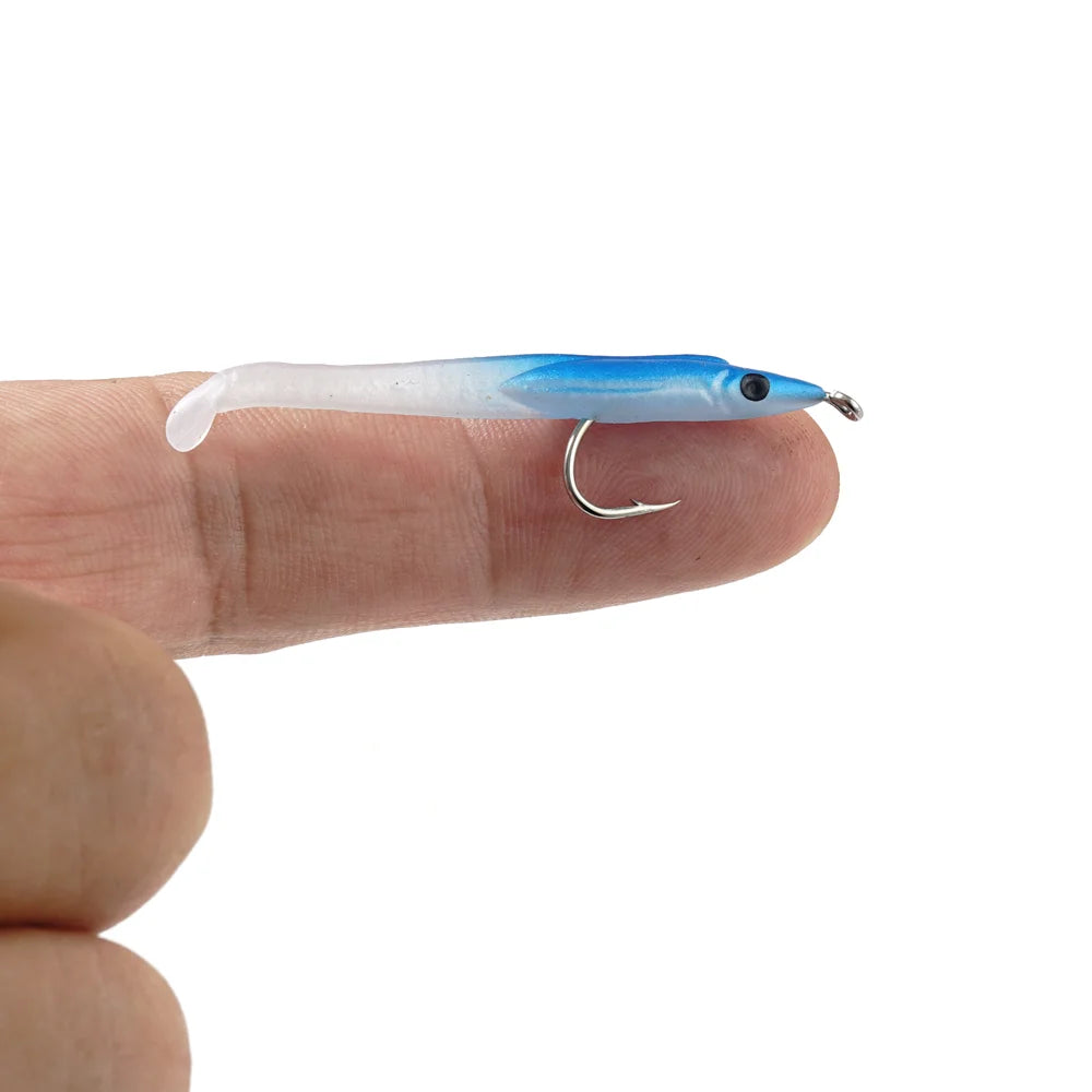 SUNMILE 15pcs 0.6g 50mm Eel Soft Lures Baits Fishing Lure Pesca Peche Tackle Wobblers Fish Carp Leurre Souple Isca Artificial