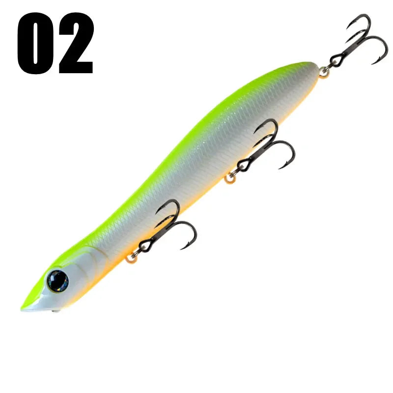 GREENSPIDER Popper Pencil 125mm 18g – Topwater Bar Eau Salée