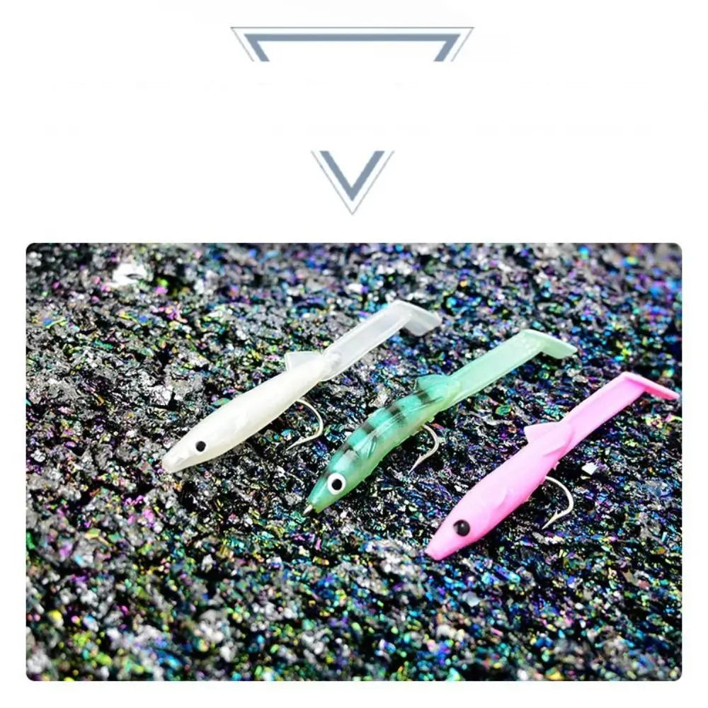 17pcs Mixed Color Raglou Fishing Sea Fishing Spinning Soft Lure Silicone Bait Shad Silicone Fishing Trolling Artificial Bait