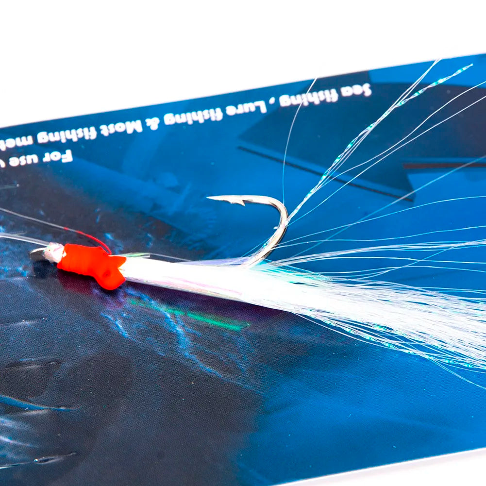 5pcs/Pack Sabiki Soft Fishing Lure Rigs Bait Jigs Lure Feather Lure Herring Bait Tackle For Mackerel Deep Sea Fishing Equipment