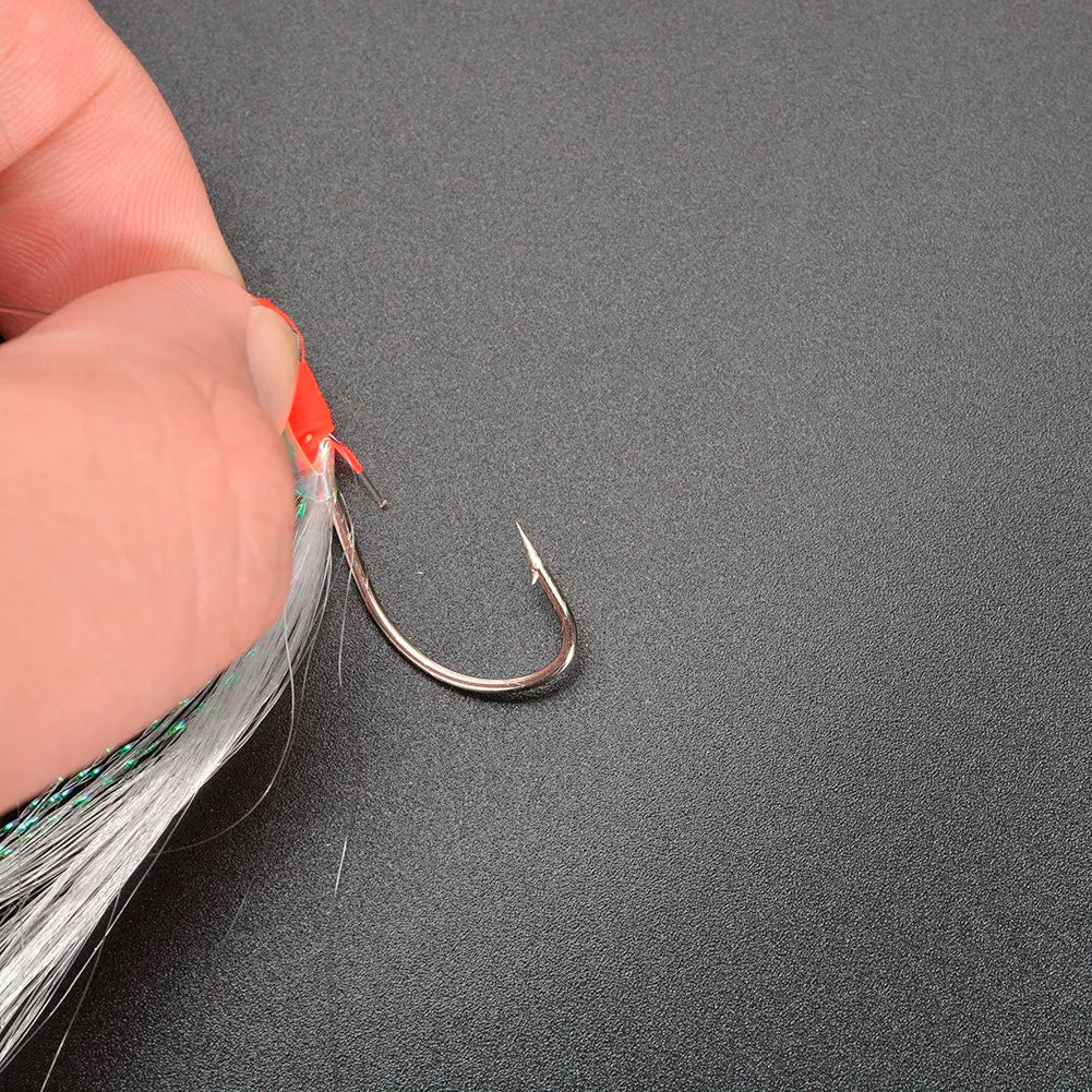 5pcs/Pack Sabiki Soft Fishing Lure Rigs Bait Jigs Lure Feather Lure Herring Bait Tackle For Mackerel Deep Sea Fishing Equipment