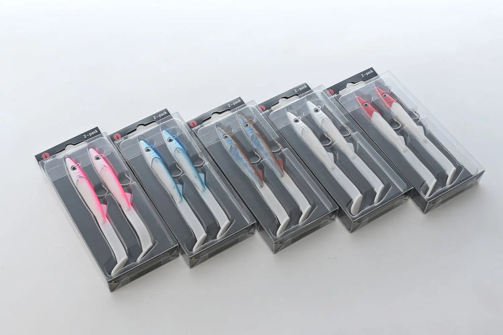 Tuata Raglou Hybrid Soft Lure 2pcs/Pack with VMC Hook Sandeel Sea Fishing