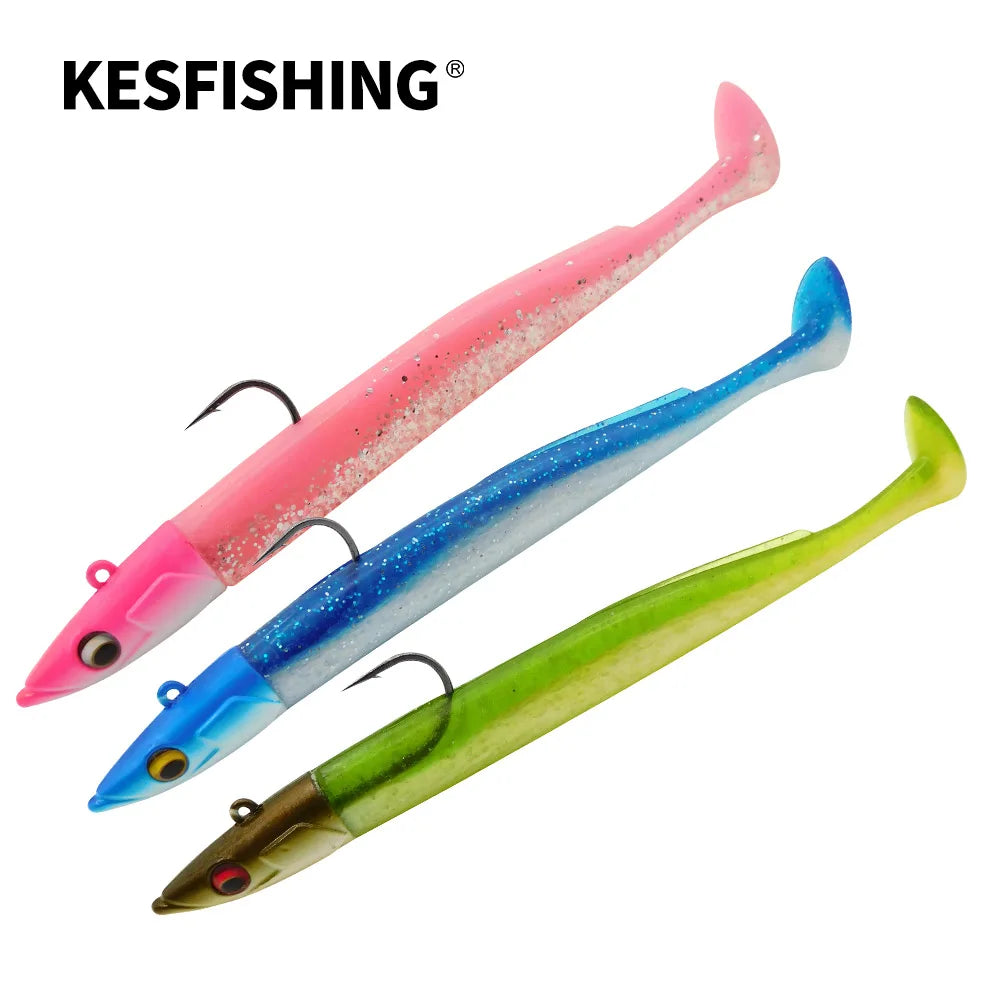 KESFISHING Swimbait Soft Fishing Bait Crazy Shiner 15cm 30g Soft Jig Lure Fishing Accessoris Pike Perch Bass