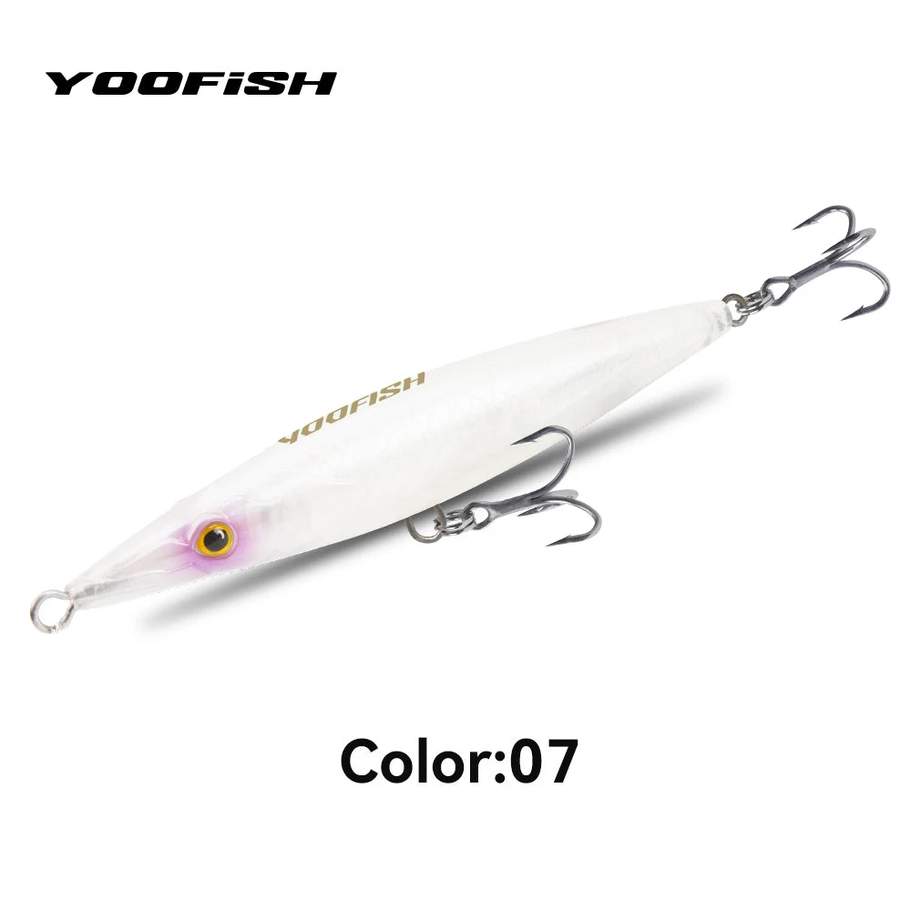YOOFISH Pencil Flottant 90–150mm – Stickbait Topwater Bar/Brochet
