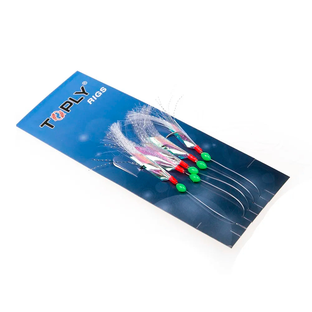 5pcs/Pack Sabiki Soft Fishing Lure Rigs Bait Jigs Lure Feather Lure Herring Bait Tackle For Mackerel Deep Sea Fishing Equipment