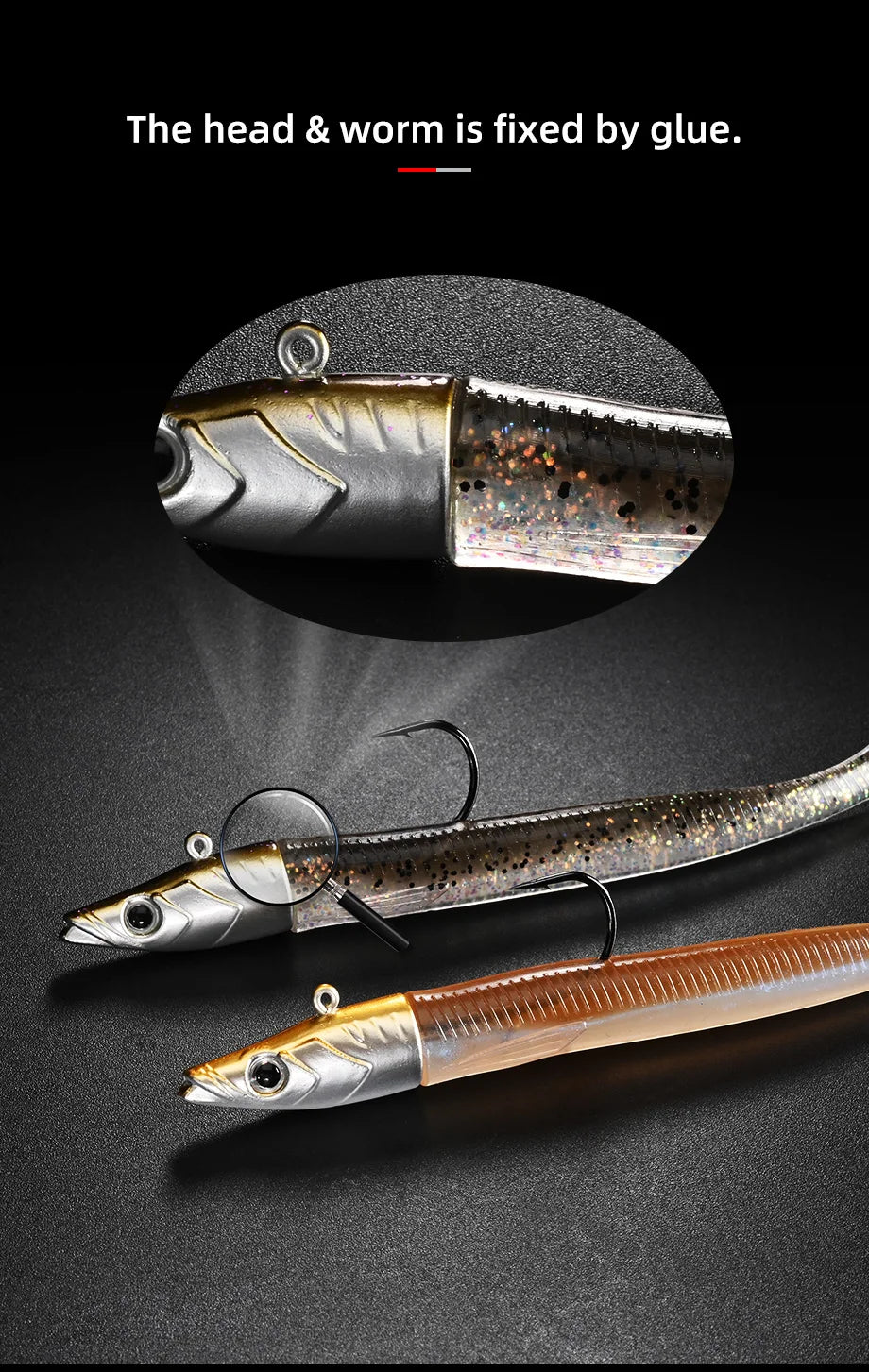 ALLBLUE Tidal Eely Shad 13cm 22g Soft Eel Fishing Lure Paddle Tail Jig Head Hook Vinyls Vibration Artificial Bait Saltwater Gear