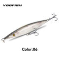 YOOFISH Pencil Flottant 90–150mm – Stickbait Topwater Bar/Brochet