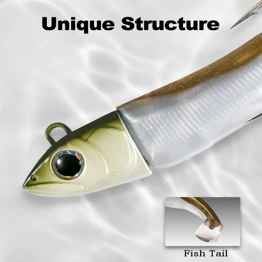 Hunthouse Barret Minnow 155mm 120g Silicone Soft Fishing Lure Artificial Bait Fishing Tackle For Bass Pike Leurre Souple LW216