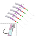 5pcs/Pack Sabiki Soft Fishing Lure Rigs Bait Jigs Lure Feather Lure Herring Bait Tackle For Mackerel Deep Sea Fishing Equipment