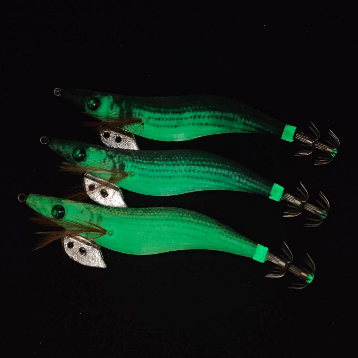 Ackibbik Kit 3 Crevettes Lumineux – Turlutte Calamar/Seiche
