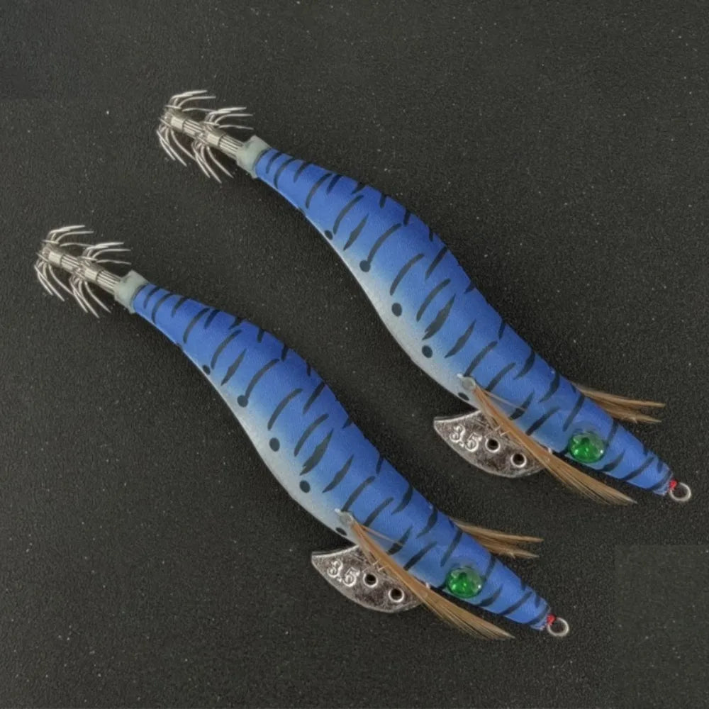 Ackibbik 2pcs Glow Shrimp Fishing Lures Saltwater 13cm Squid Jig Hook Sea Fishing Accessories Cuttlefish Shrimp Prawn Lures
