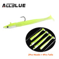 ALLBLUE Tidal Eely Shad 13cm 22g Soft Eel Fishing Lure Paddle Tail Jig Head Hook Vinyls Vibration Artificial Bait Saltwater Gear