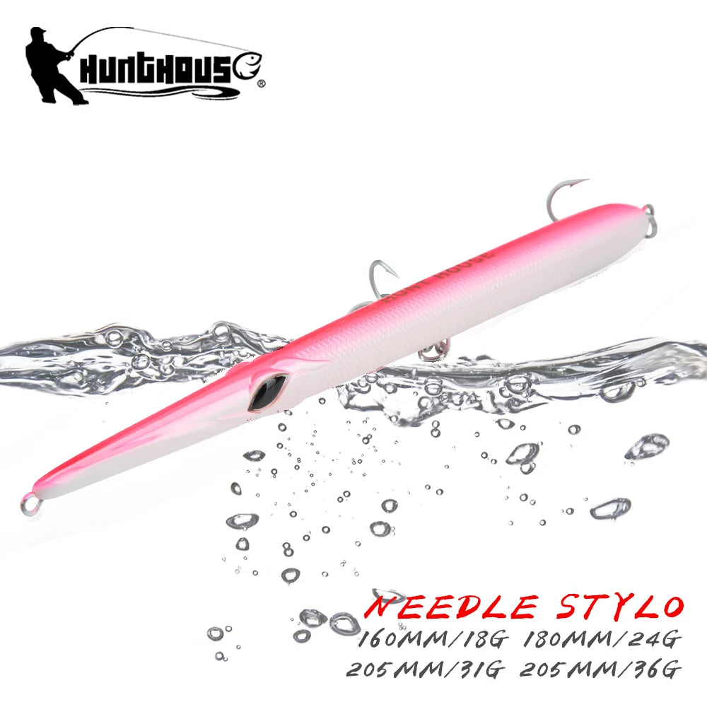 Hunthouse Fishing Lure Needle Stylo Long Casting Pencil Floating 205/180/160mm Isca Artificial Leurre Souple Carp Fishing Lure
