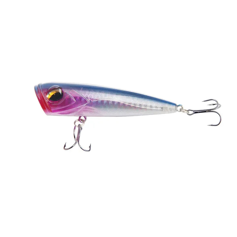 Popper 80mm 14g – Leurre Dur Topwater Double Hameçon