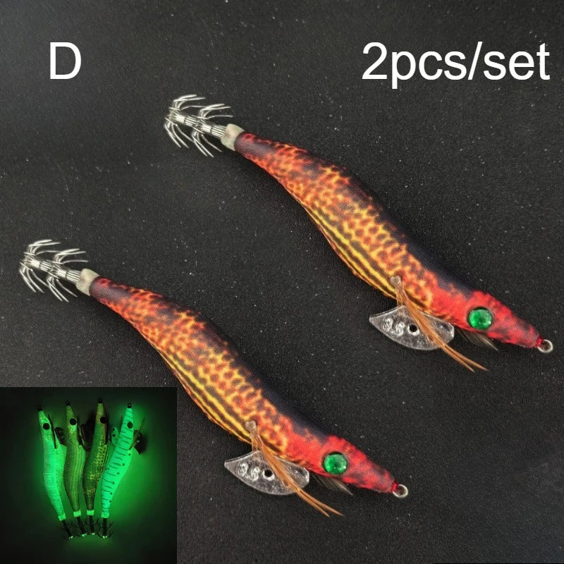 Ackibbik Kit 2 Crevettes Lumineux 13cm – Turlutte Seiche Eau Salée