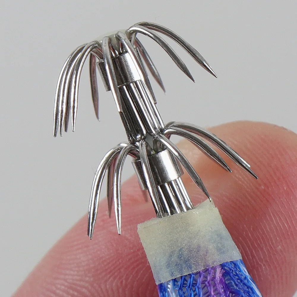 Artificial Squid Jig Luminous Wooden Shrimp 2.5# 3.0# 3.5# Squid Fishing Lure Noctilucent Squid Cuttlefish Lure For Octopus Fish