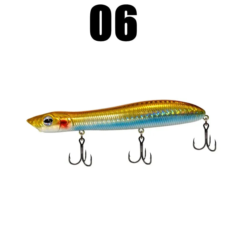 GREENSPIDER Popper Pencil 125mm 18g – Topwater Bar Eau Salée