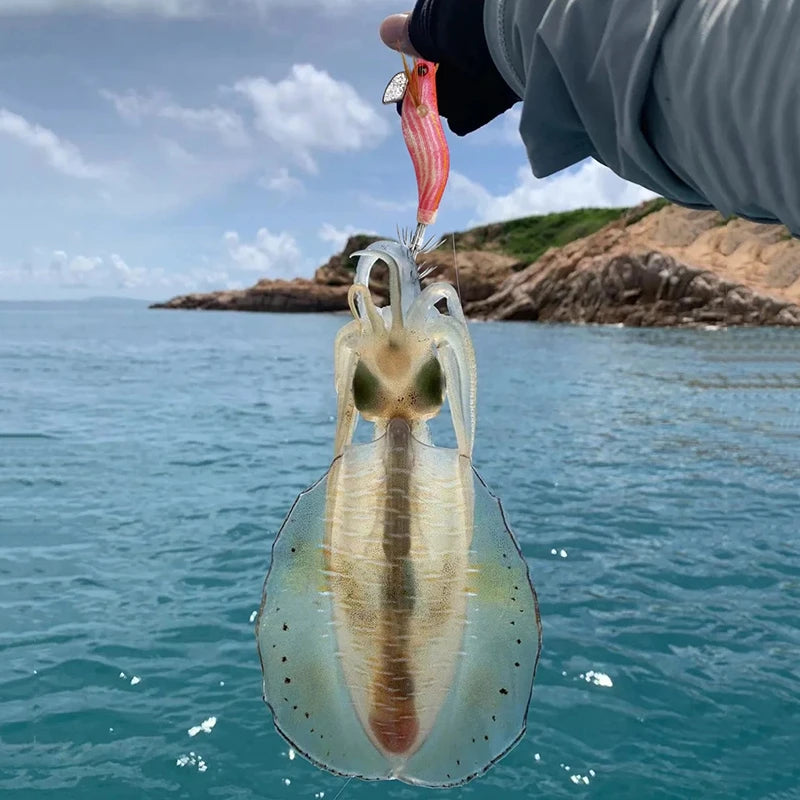 1/5pcs Aggie Squid Jig Lure Luminous Webfoot Octopus Egi Pattern Squid Shrimp Baits Cuttlefish Egi Fishing Lure Squid Hooks에기