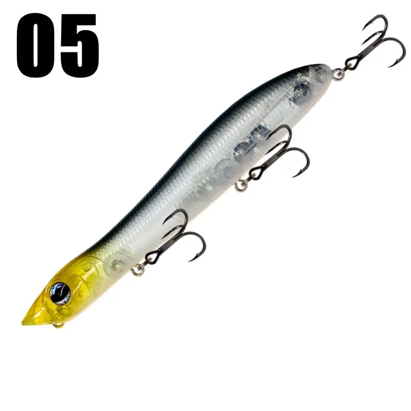 GREENSPIDER Popper Pencil 125mm 18g – Topwater Bar Eau Salée