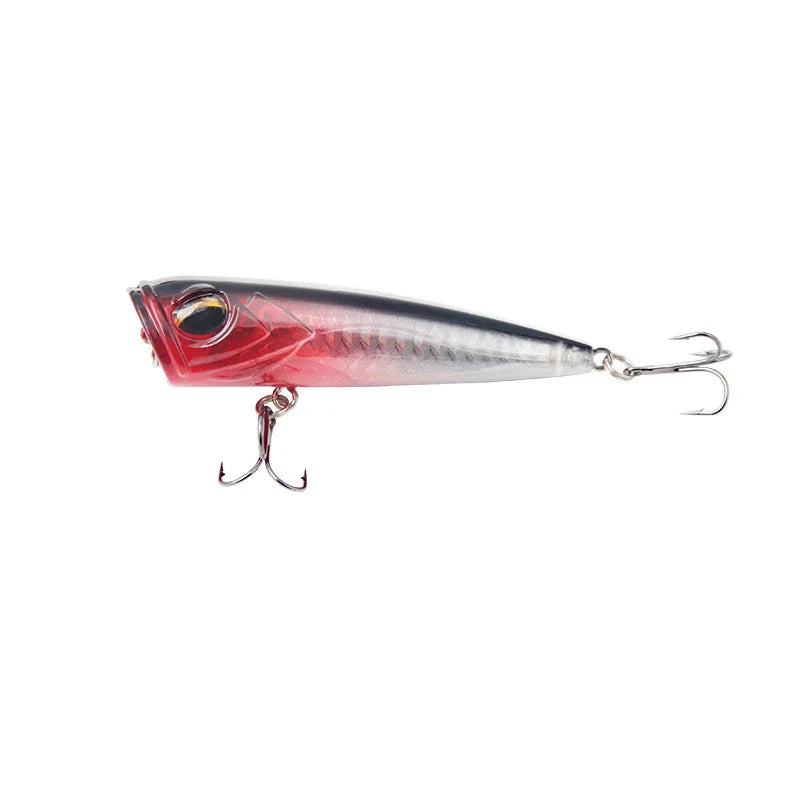 Popper Fishing Lure 80mm 14g Topwater Hard Bait Artificial Wobblers Superficial Fishing Tackle Double Hooks Surface Bait