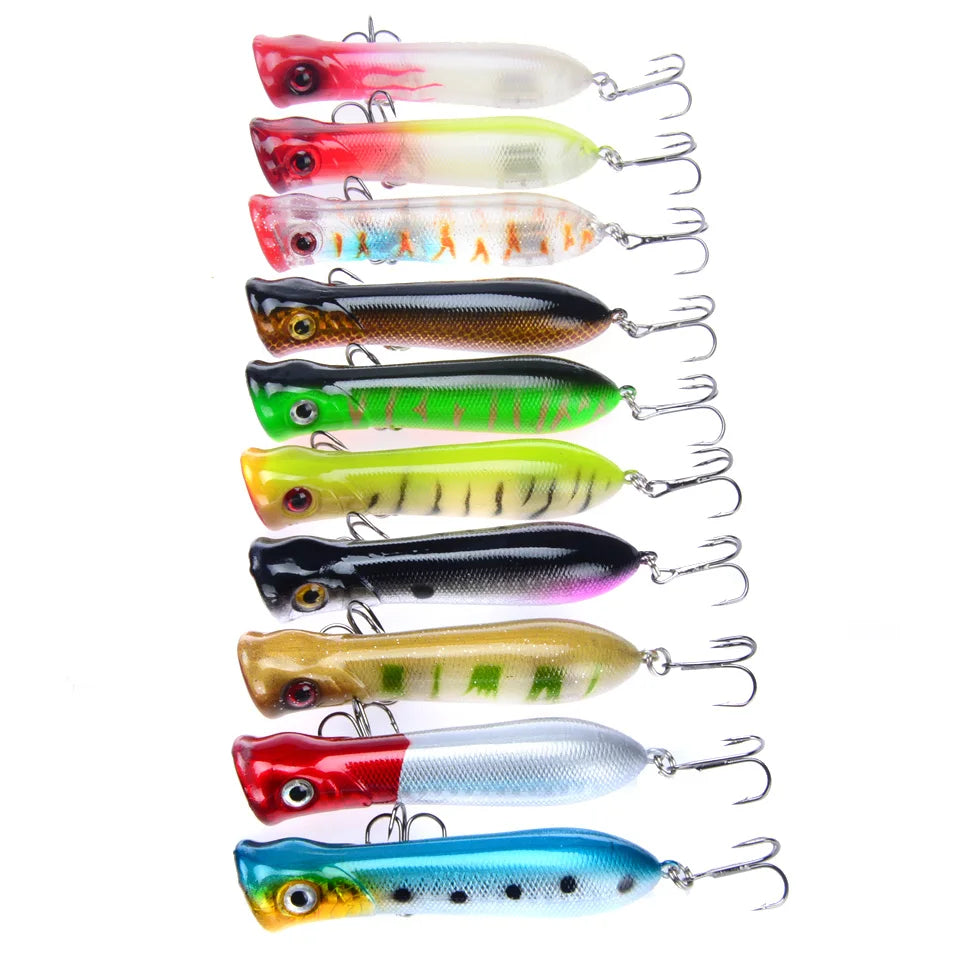 1PCS Popper Wobbler Fishing Lure Fit Kosadaka Yo Zuri Rod Floating Crankbait Artificial Bait Peche Poper Pop Pesca Carp Pike
