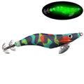 Artificial Squid Jig Luminous Wooden Shrimp 2.5# 3.0# 3.5# Squid Fishing Lure Noctilucent Squid Cuttlefish Lure For Octopus Fish
