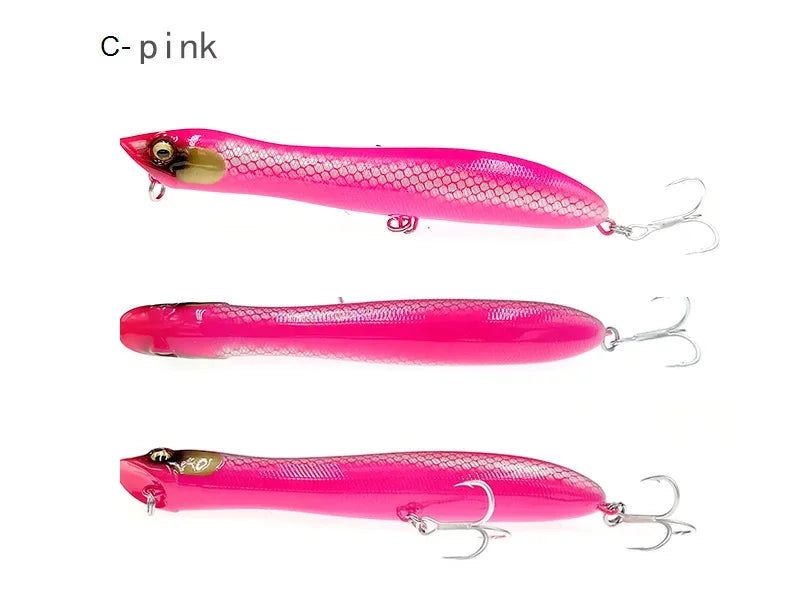 1 pce  Topwater Popper Fishing Lure Patchinco 125mm 20g Surface Floating Baits Long Cast Wobblers  Stickbait for Bass Pike Moca