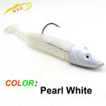 Seabass Fishing Lure Kit at 6cm 7.5cm 9cm 11.5cm 14.5cm Soft Lure Paddle Tail with Kinds Jig Head Inshore Jigging Soft Bait