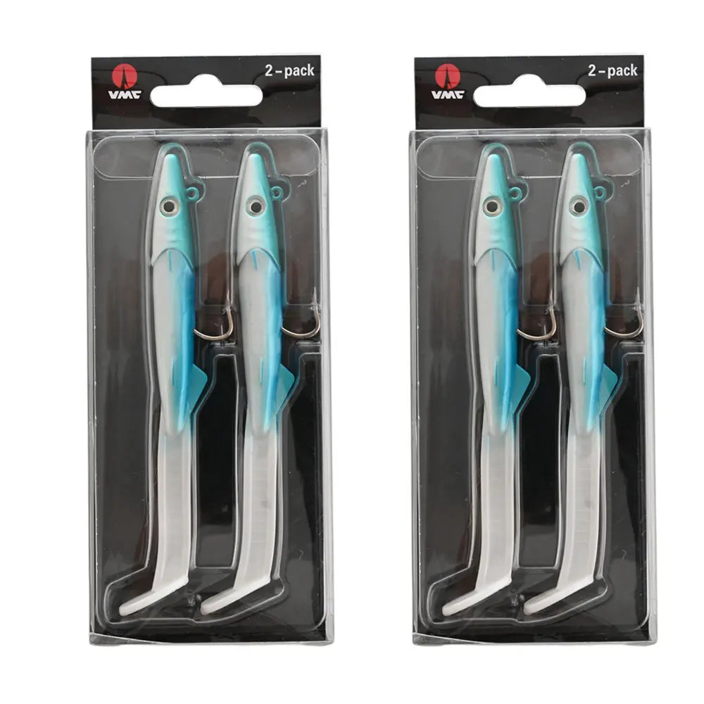 Tuata Raglou Hybrid Soft Lure 2pcs/Pack with VMC Hook Sandeel Sea Fishing