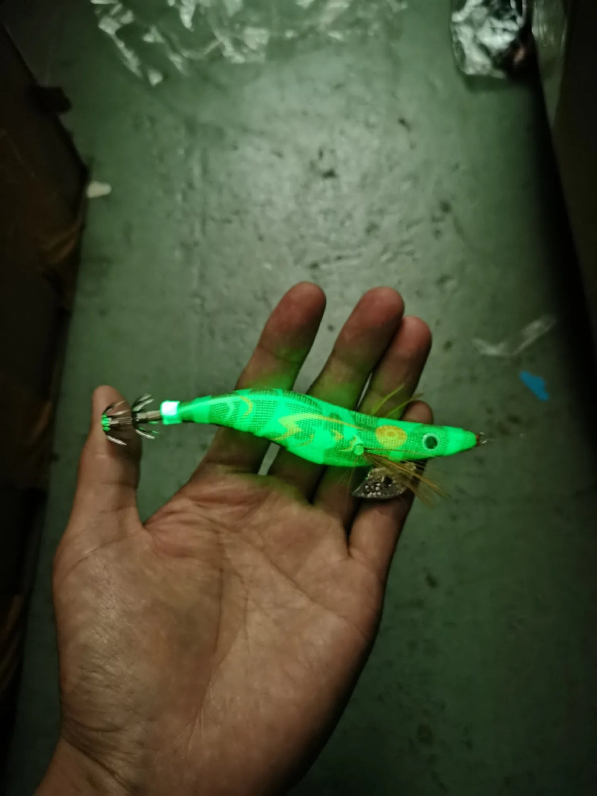Artificial Squid Jig Luminous Wooden Shrimp 2.5# 3.0# 3.5# Squid Fishing Lure Noctilucent Squid Cuttlefish Lure For Octopus Fish