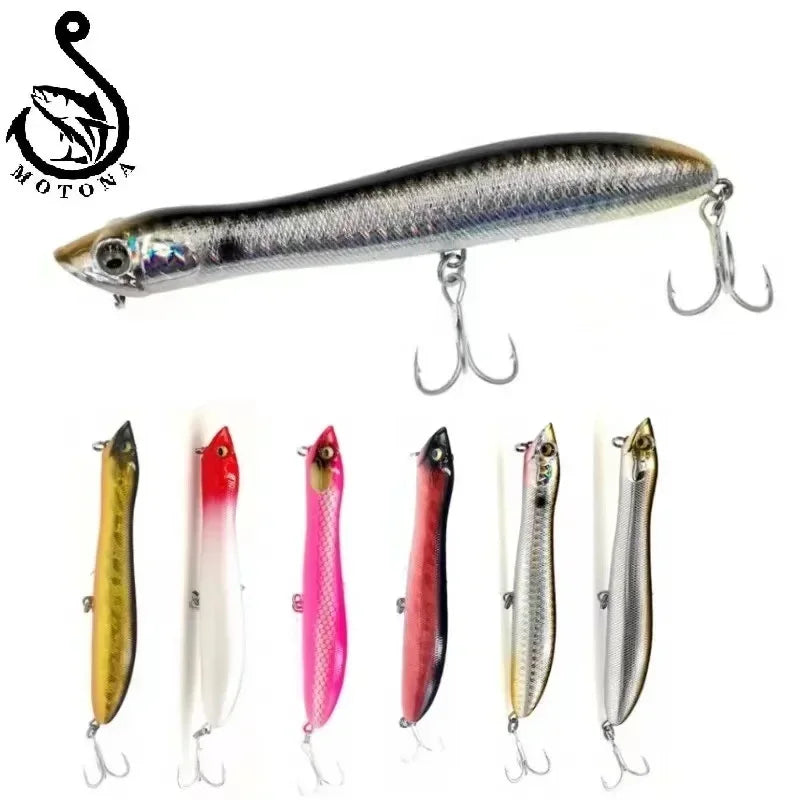 1 pce  Topwater Popper Fishing Lure Patchinco 125mm 20g Surface Floating Baits Long Cast Wobblers  Stickbait for Bass Pike Moca