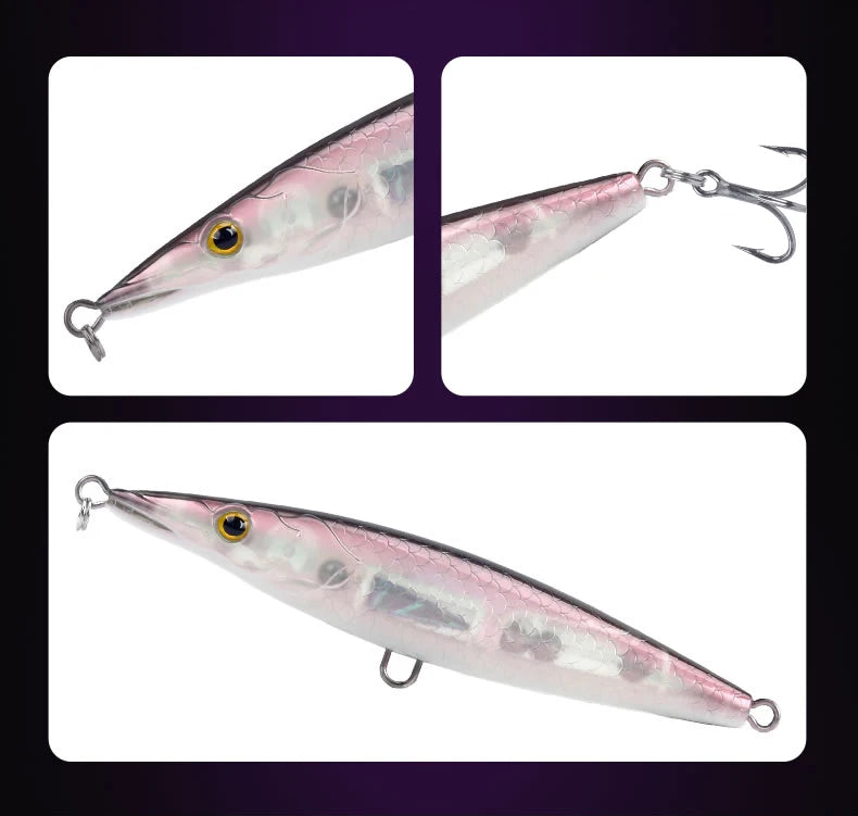 YOOFISH Pencil Flottant 90–150mm – Stickbait Topwater Bar/Brochet