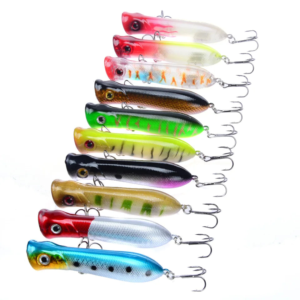 1PCS Popper Wobbler Fishing Lure Fit Kosadaka Yo Zuri Rod Floating Crankbait Artificial Bait Peche Poper Pop Pesca Carp Pike