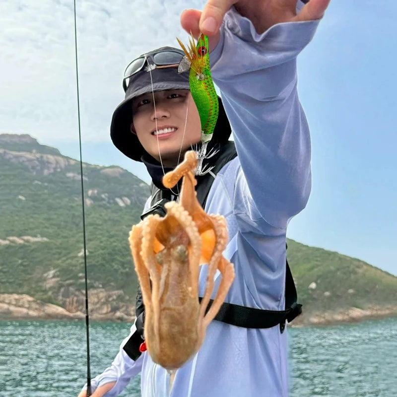 1/5pcs Aggie Squid Jig Lure Luminous Webfoot Octopus Egi Pattern Squid Shrimp Baits Cuttlefish Egi Fishing Lure Squid Hooks에기