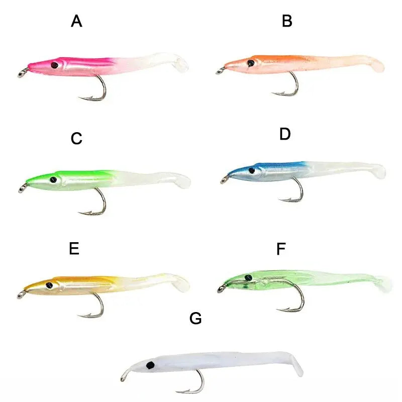 SUNMILE 15pcs 0.6g 50mm Eel Soft Lures Baits Fishing Lure Pesca Peche Tackle Wobblers Fish Carp Leurre Souple Isca Artificial
