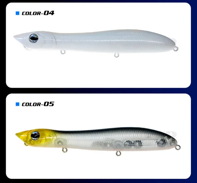 GREENSPIDER Fishing Lure 125mm 18g Topwater Pencil Popper Wobbler For Fishing Seabass Top Water Baits  Saltwater Surface Lures