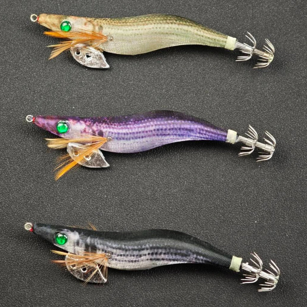 Ackibbik Kit 3 Crevettes Lumineux – Turlutte Calamar/Seiche