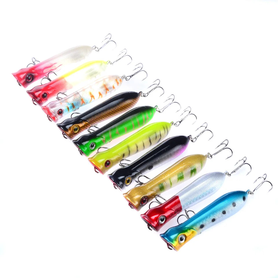 1PCS Popper Wobbler Fishing Lure Fit Kosadaka Yo Zuri Rod Floating Crankbait Artificial Bait Peche Poper Pop Pesca Carp Pike