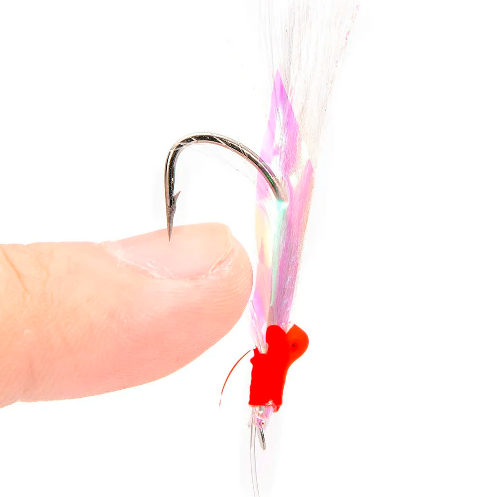 5pcs/Pack Sabiki Soft Fishing Lure Rigs Bait Jigs Lure Feather Lure Herring Bait Tackle For Mackerel Deep Sea Fishing Equipment